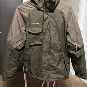 Columbia Convert Olive Green Jacket with Fleece Lining